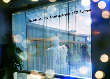 China A exposição de diodo emissor de luz transparente interna do vidro, considera a definição alta completamente conduzida da exposição da cortina fornecedor